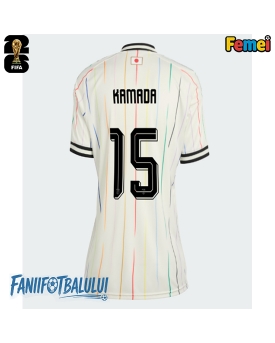 Japonia Daichi Kamada #15 Echipament de Fotbal Replică Mondial 2026 Femei Deplasare Japonia Daichi Kamada #15 Echipament de Fotbal Replică Mondial 2026 Femei Deplasare